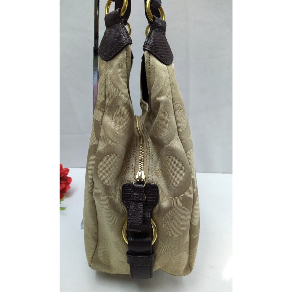 Coach Maggie Madison Signature Brown Canvas Leather 3 Compartments Shoulder Bag - Picture 15 of 15